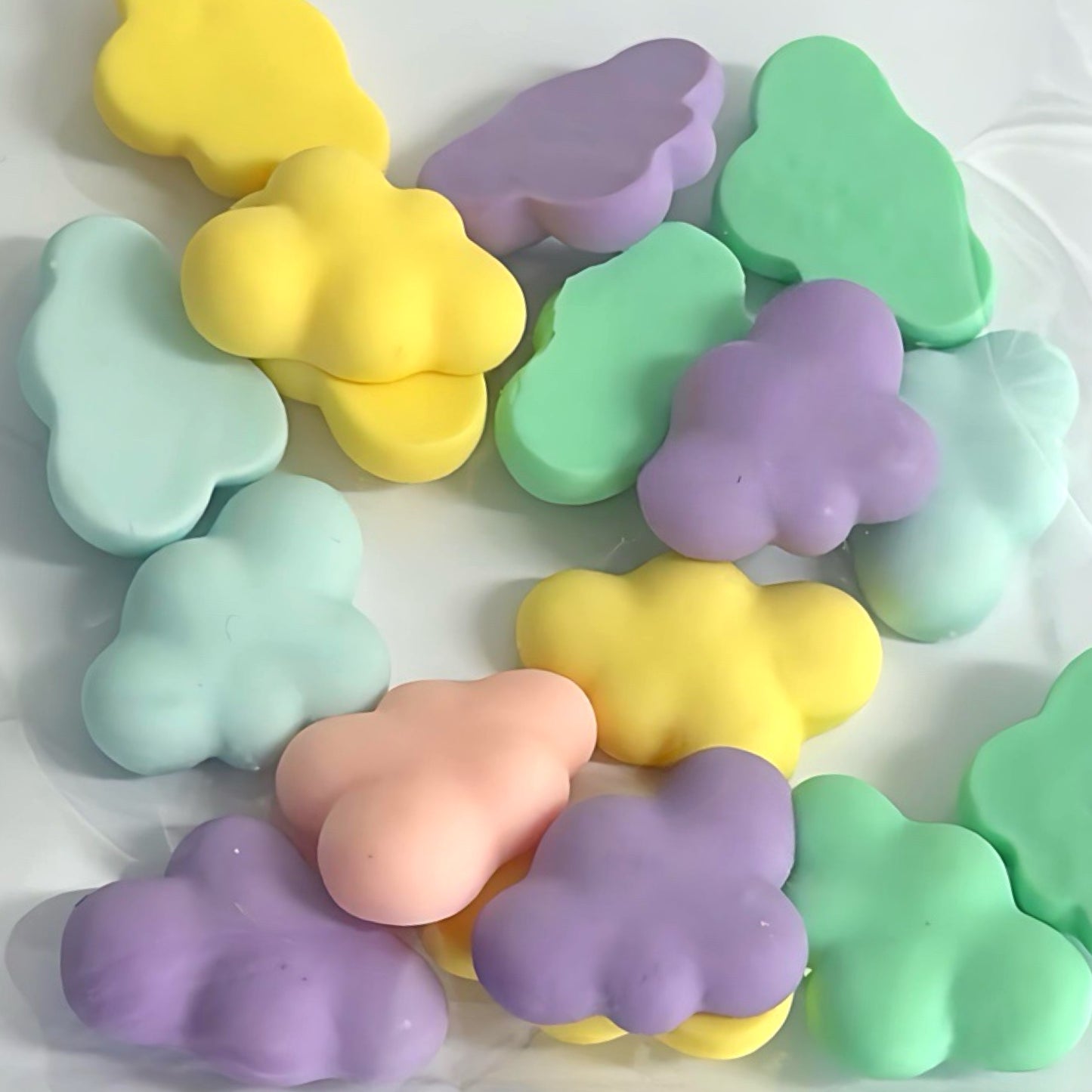 Pastel rainbow flat back Resin CLOUD components : Destash item