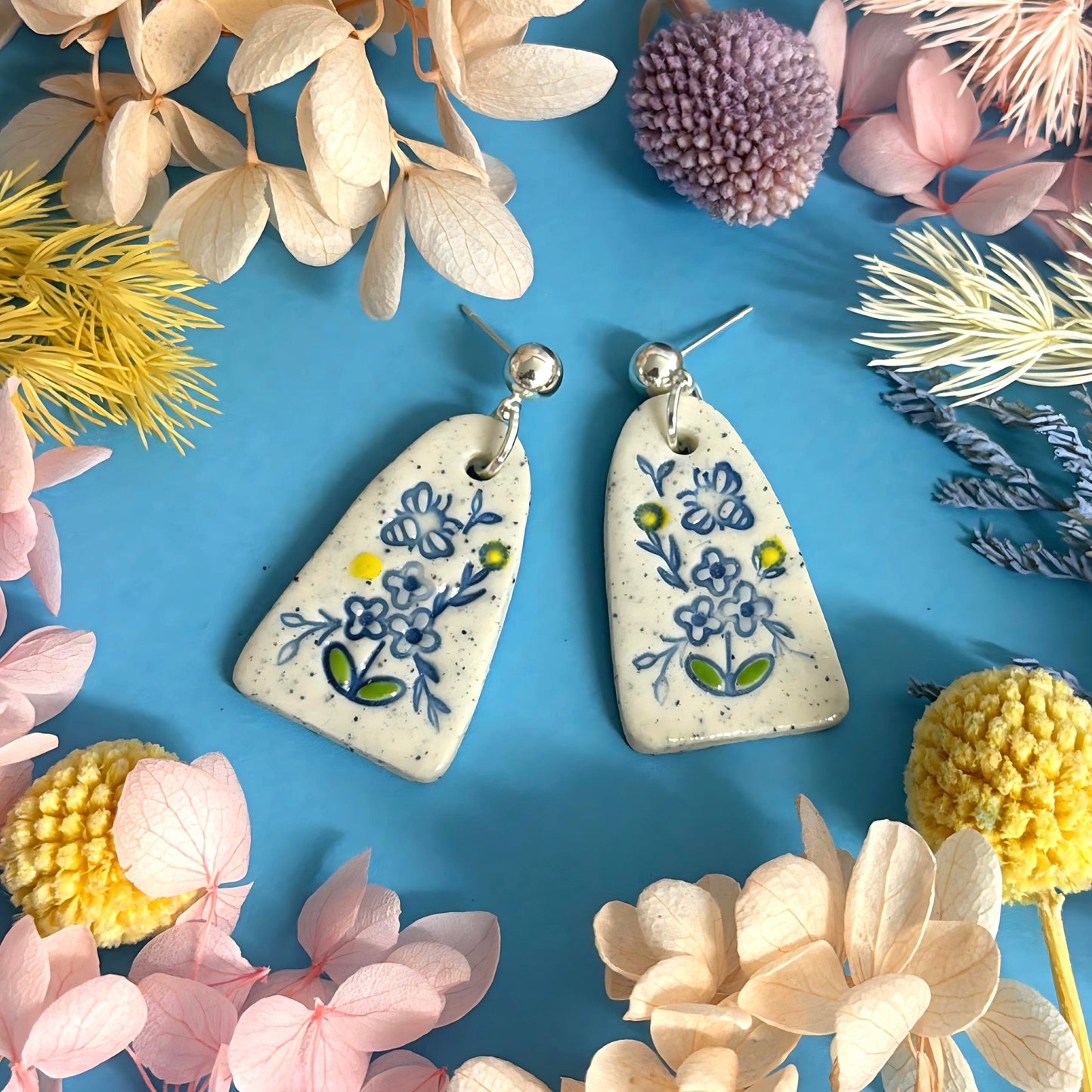 One of a kind : BOTANICA CERAMICA : Ceramic Earrings by Jo Kealley
