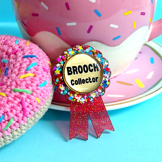 HELLO LITTLE AWARD :  BROOCH COLLECTOR : Handmade Resin & Acrylic BROOCH & Certificate of Recognition