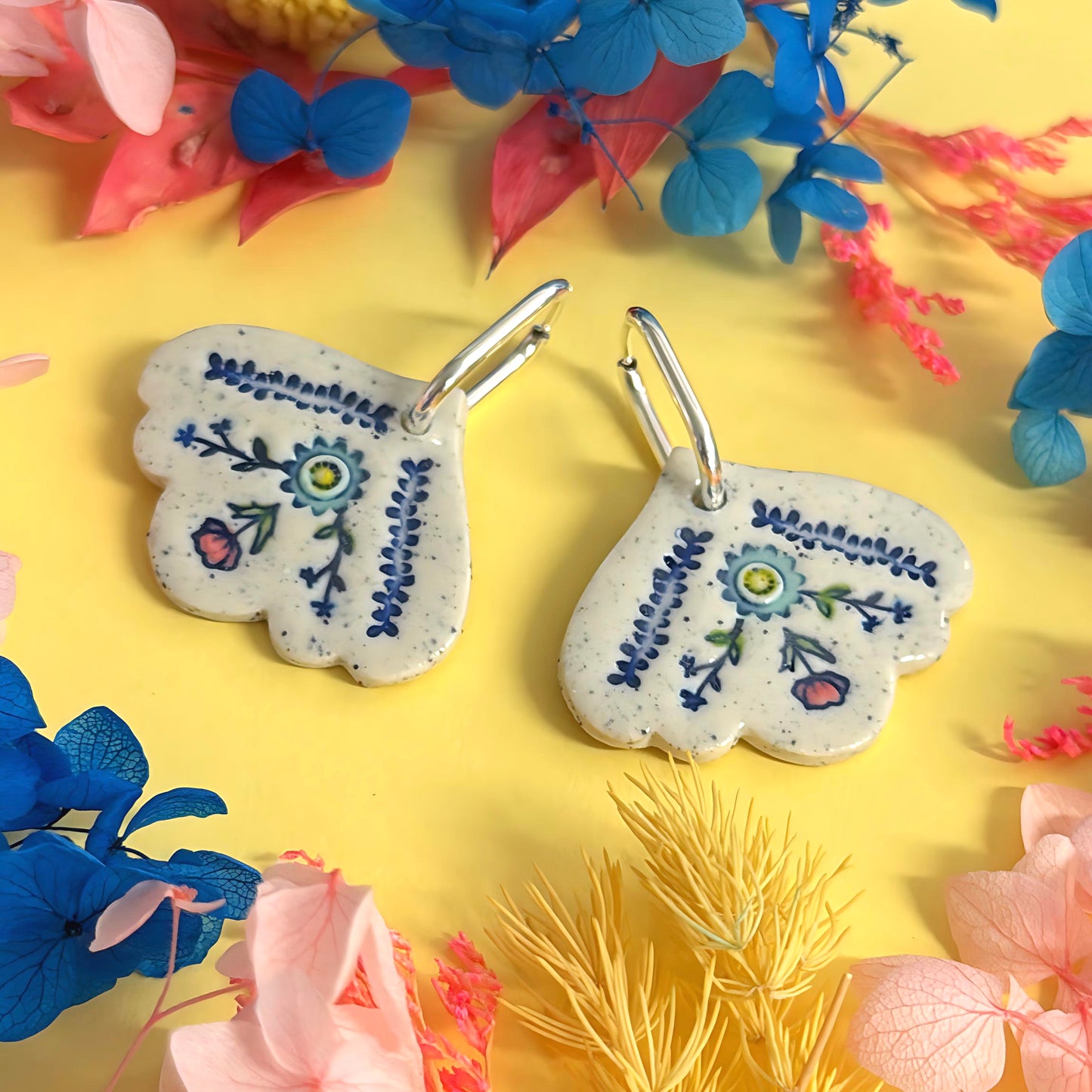 One of a kind : BOTANICA CERAMICA : Ceramic Earrings by Jo Kealley
