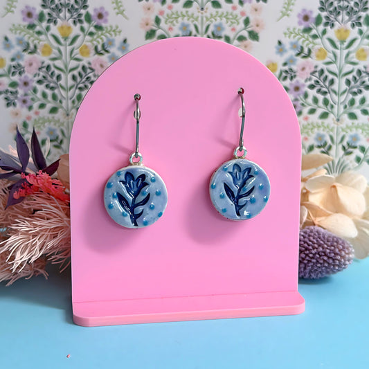 BOTANICA CERAMICA : Tulip : PETITE : Ceramic Earrings by Jo Kealley