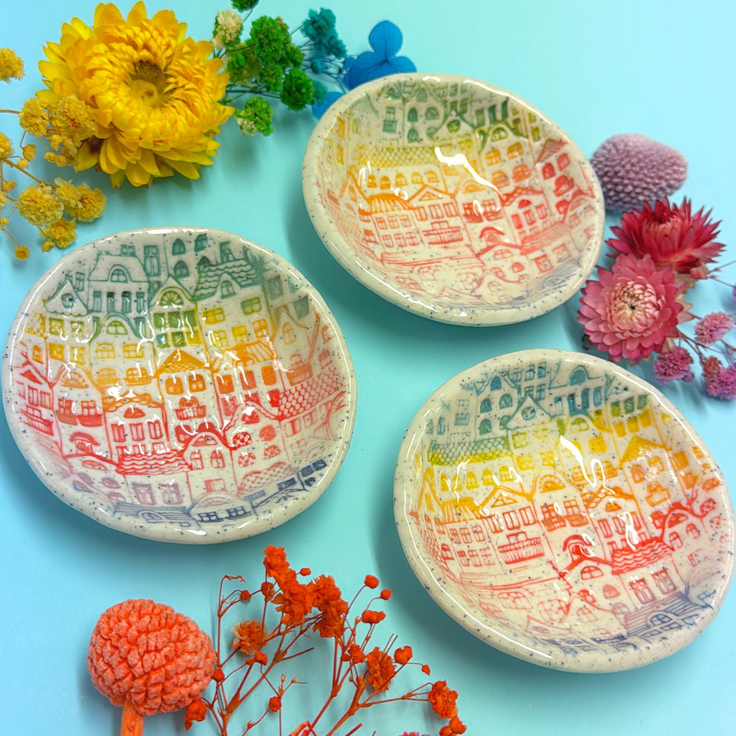 MY RAINBOW HOME ~ Small Bowl : Handmade Ceramic Treats & Tapas Dishes by Jo Kealley