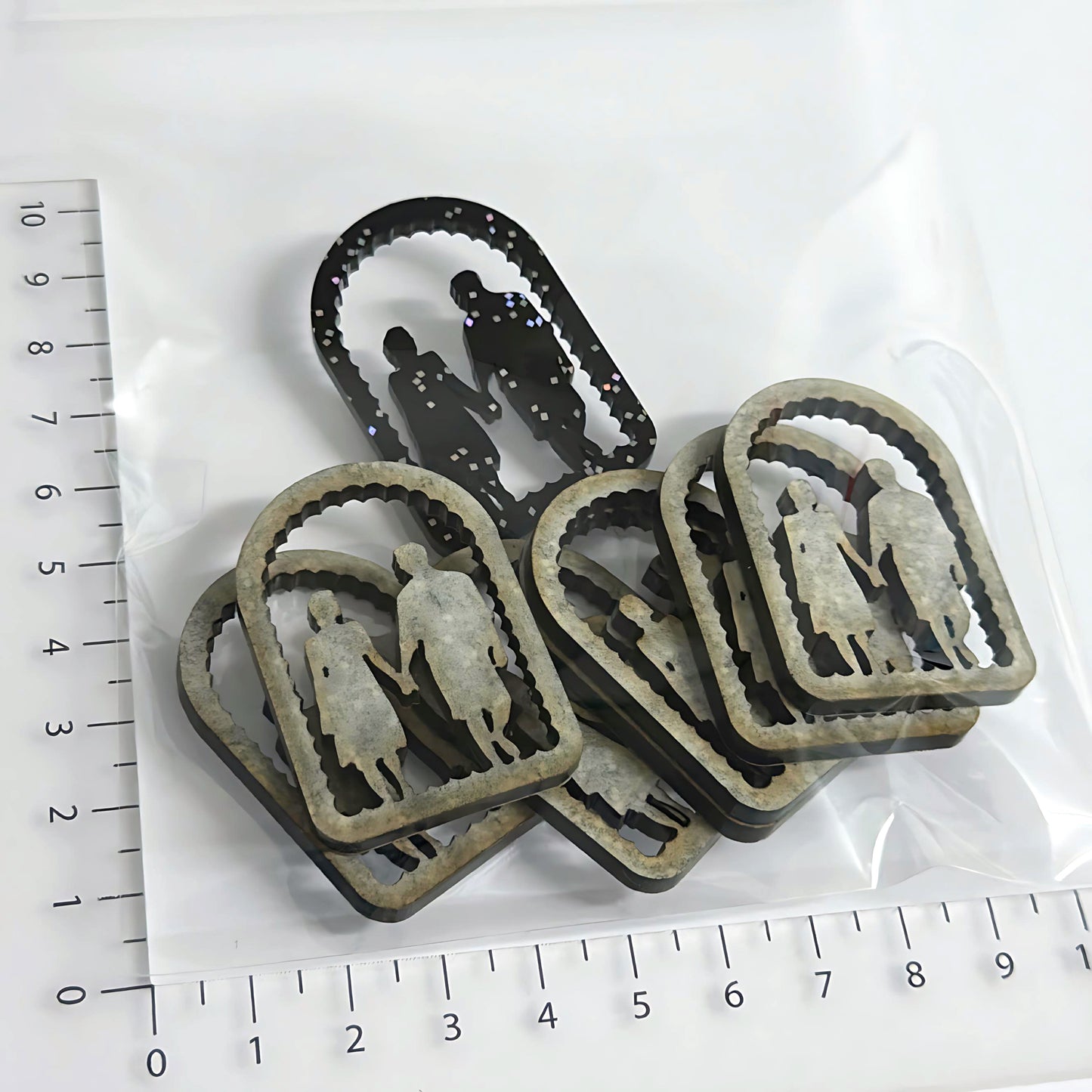 45mm FRIENDS : Black Gloss Acrylic components : Destash item