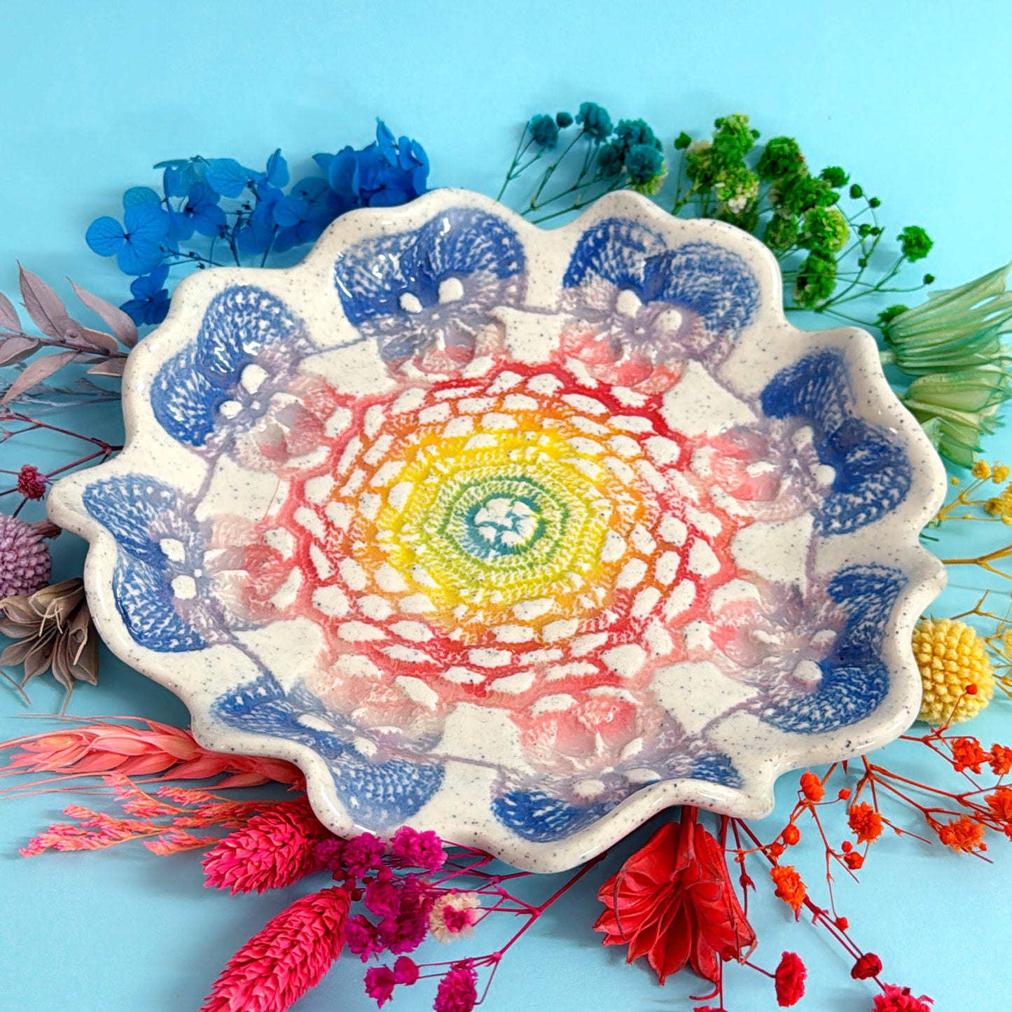 BOTANICA CERAMICA ~ Sarah’s Crochet Wave-edge Dish : Handmade Ceramic Treats & Tapas Dishes by Jo Kealley
