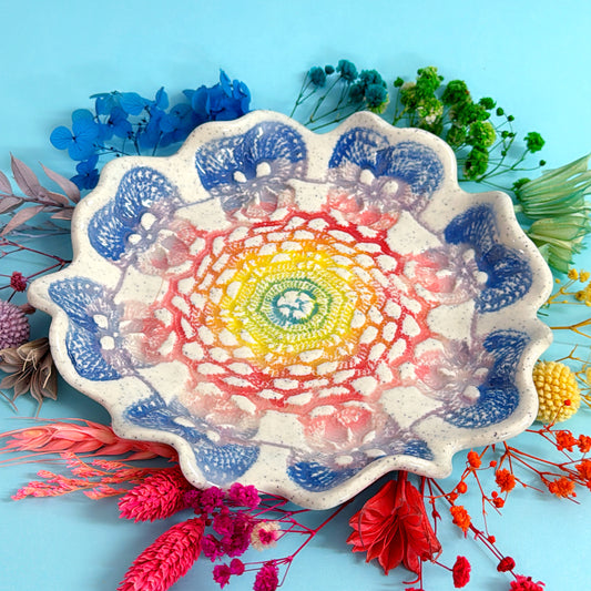 BOTANICA CERAMICA ~ Sarah’s Crochet Wave-edge Dish : Handmade Ceramic Treats & Tapas Dishes by Jo Kealley