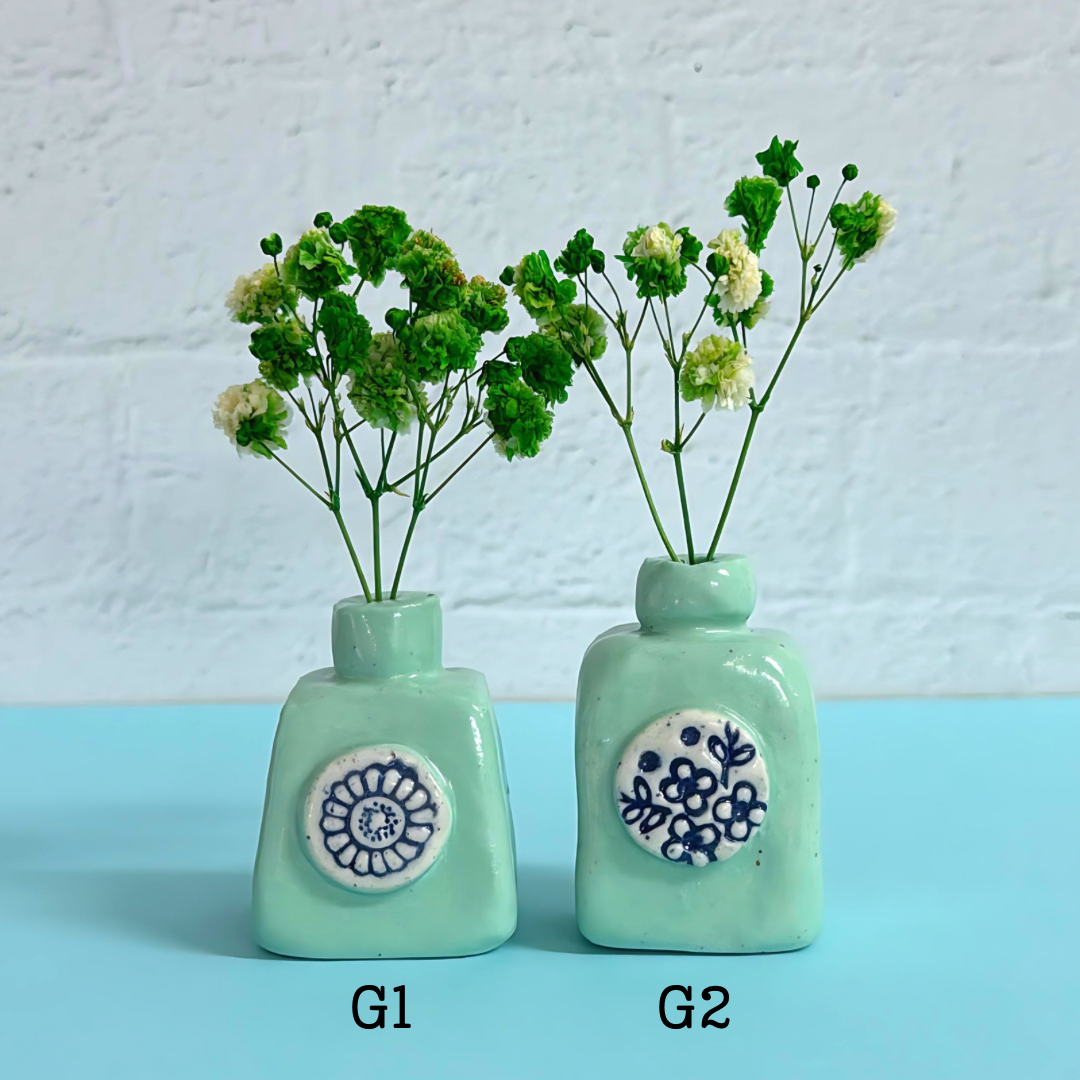 BOTANICA CERAMICA : Hello Little VASES : Choose your colour : Handmade Ceramic VASES by Jo Kealley