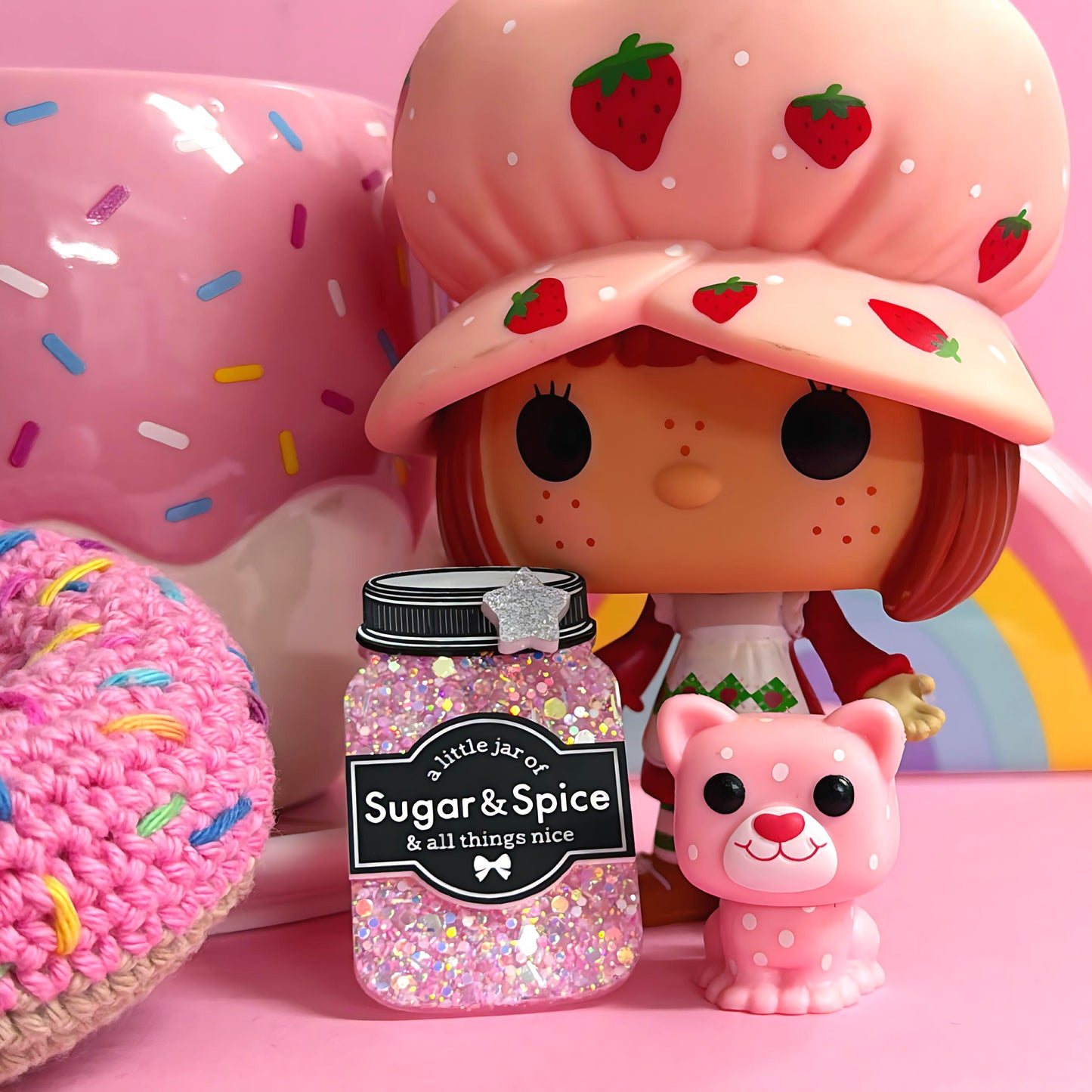 A LITTLE JAR OF : SUGAR & SPICE : Handmade Resin & Acrylic BROOCH