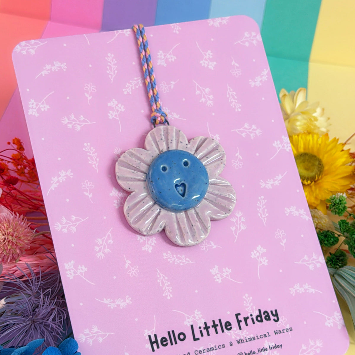 The Lilac WALLFLOWERS ~ choose your design : Handmade Ceramic Wall Art Ornament by Jo Kealley