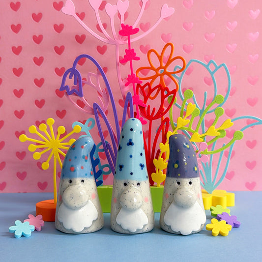 Hello Little {BIG} GNOMES : Choose your design : Handmade Ceramic Whimsies by Jo Kealley