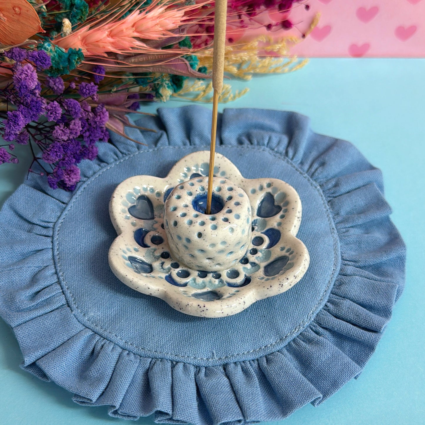 RAINBOW DAYDREAMS : Handmade Ceramic Incense Holder by Jo Kealley