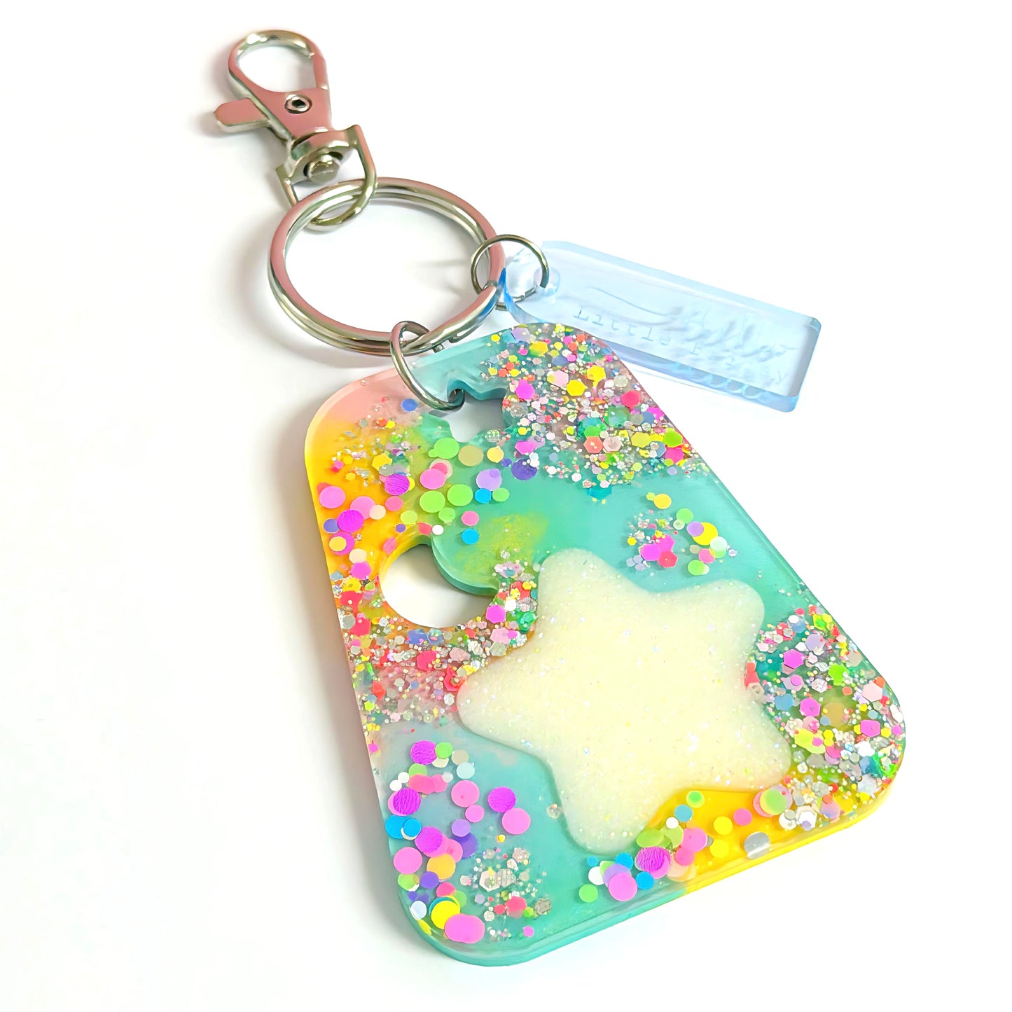 CELESTIAL GELATO CONFETTI : Choose your design : Handmade Resin KEY CHAIN or BAG CHARM