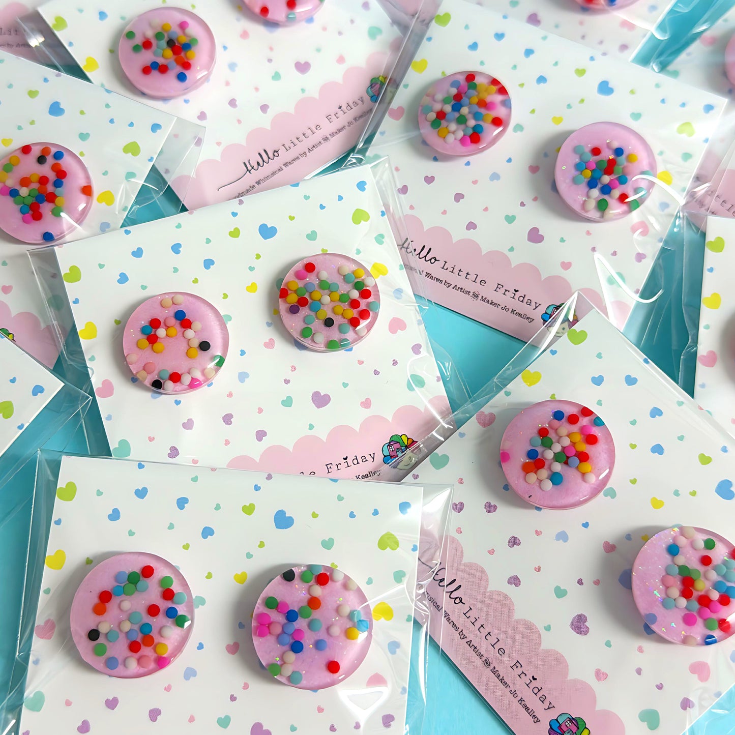 FAIRYBREAD STUDS : Choose your colour : Handmade Resin Earrings