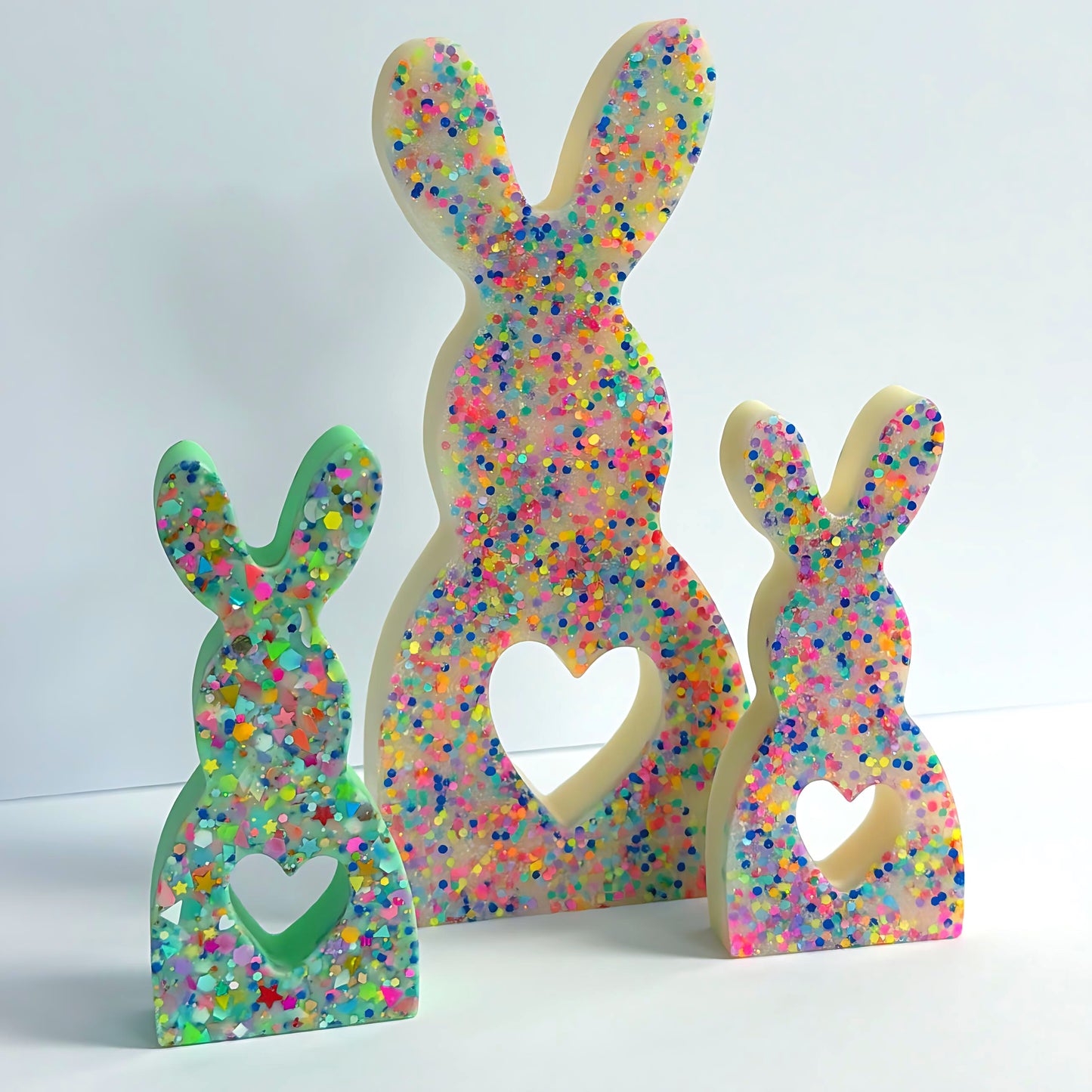 SPRINKLE BUNNIES - cast resin sculptures