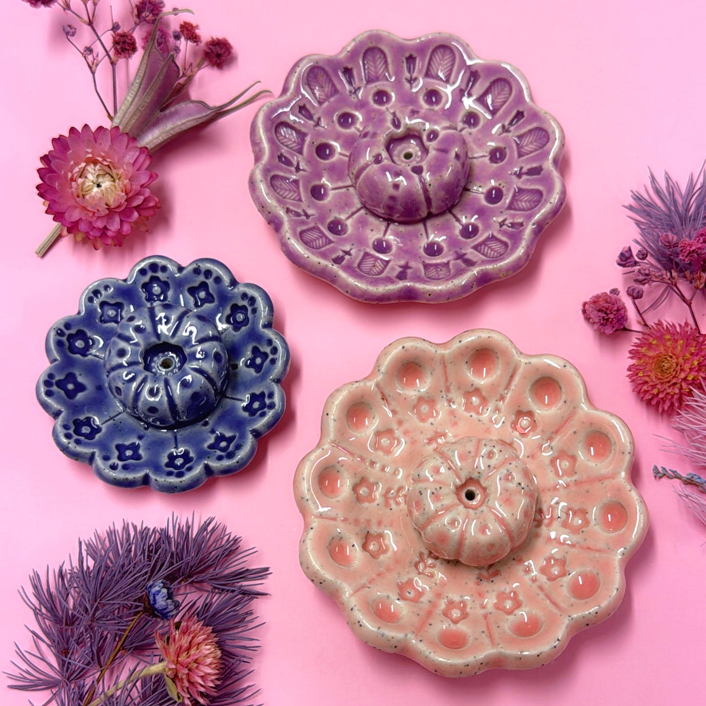 BOTANICA CERAMICA : Choose your design : Handmade Ceramic Incense Holder by Jo Kealley