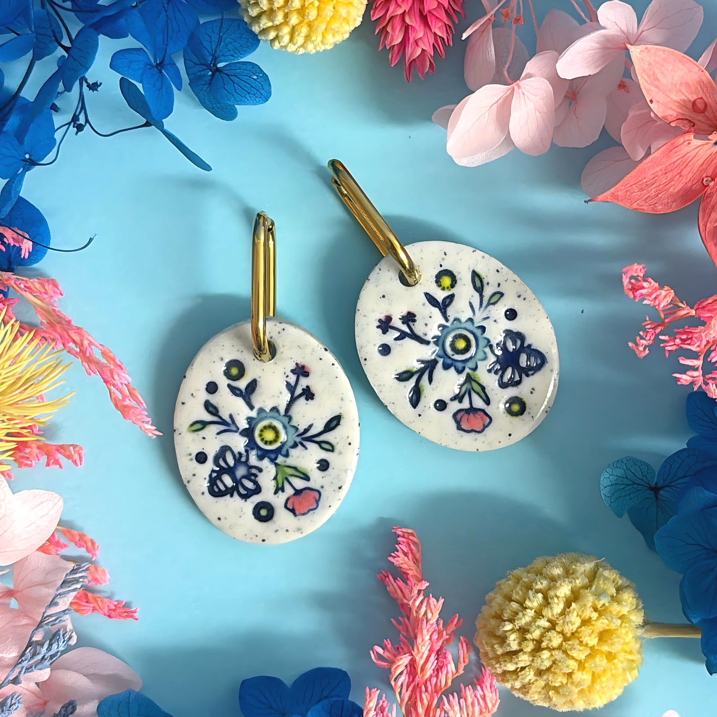 One of a kind : BOTANICA CERAMICA : Ceramic Earrings by Jo Kealley