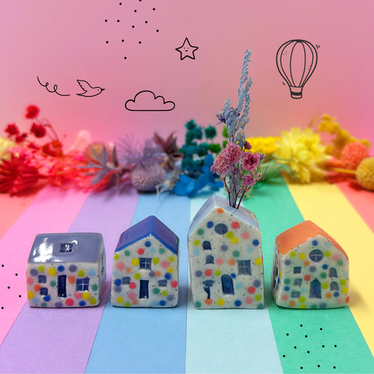 Hello Little HOMES : Small : Choose your design : Handmade Ceramic Vases & Sculptures by Jo Kealley