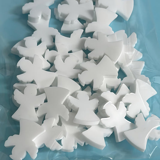 20mm CHRISTMAS ANGEL FAIRY for stud earring size : 3mm white gloss Acrylic components : Destash item