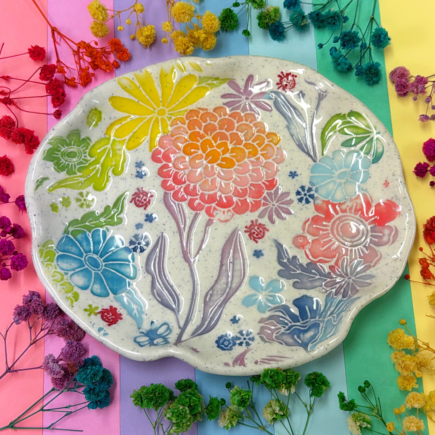 BOTANICA CERAMICA ~ Fluted Plate : Handmade Ceramic Treats & Tapas Dishes by Jo Kealley