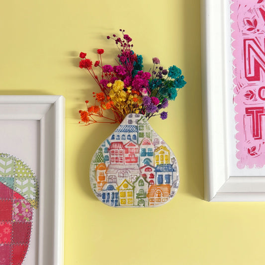 MY RAINBOW HOME ~ Handmade Ceramic Wall Vase by Jo Kealley