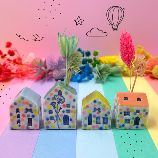 Hello Little HOMES : Small : Choose your design : Handmade Ceramic Vases & Sculptures by Jo Kealley