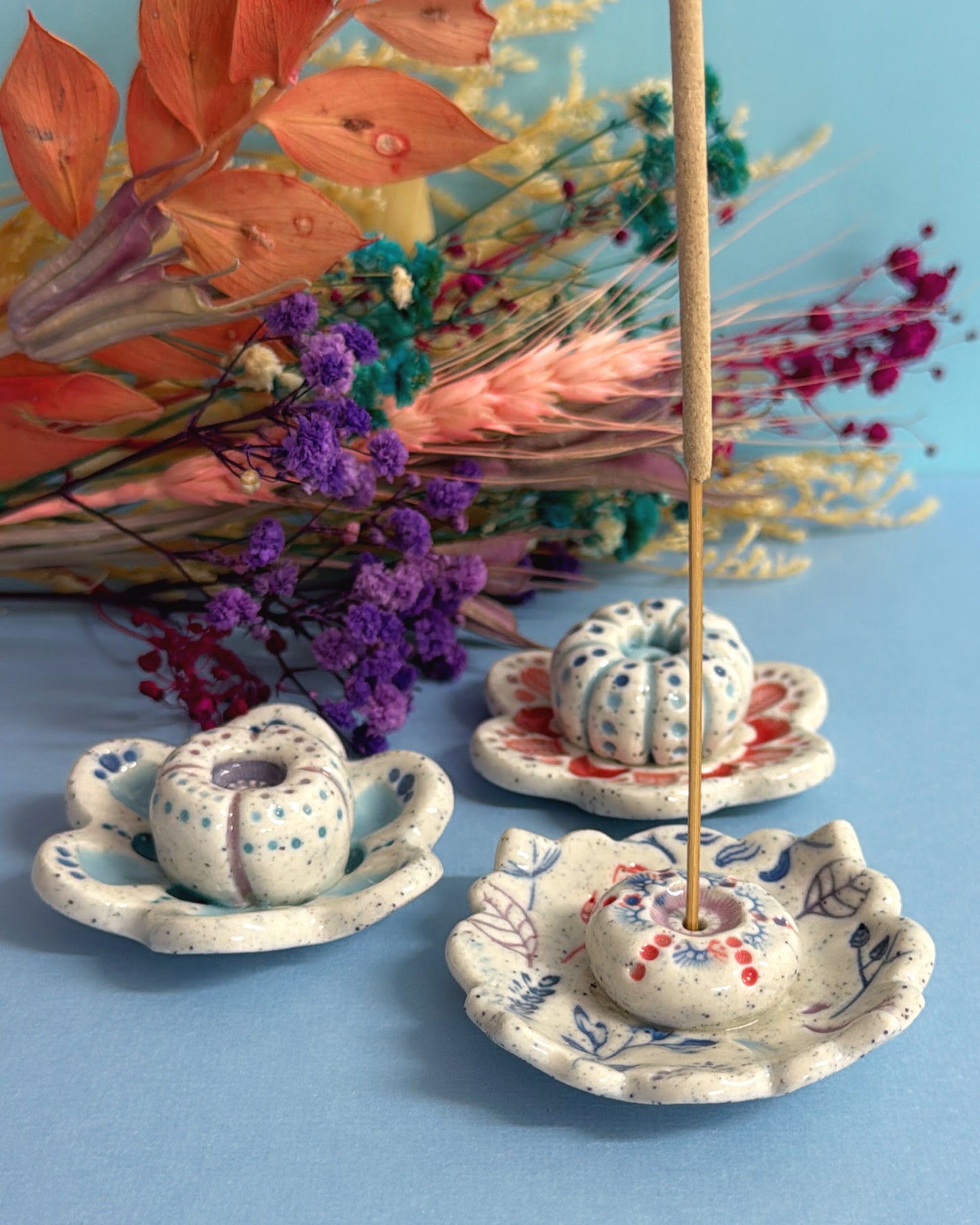 RAINBOW DAYDREAMS : Choose your design : Handmade Ceramic Incense Holder by Jo Kealley