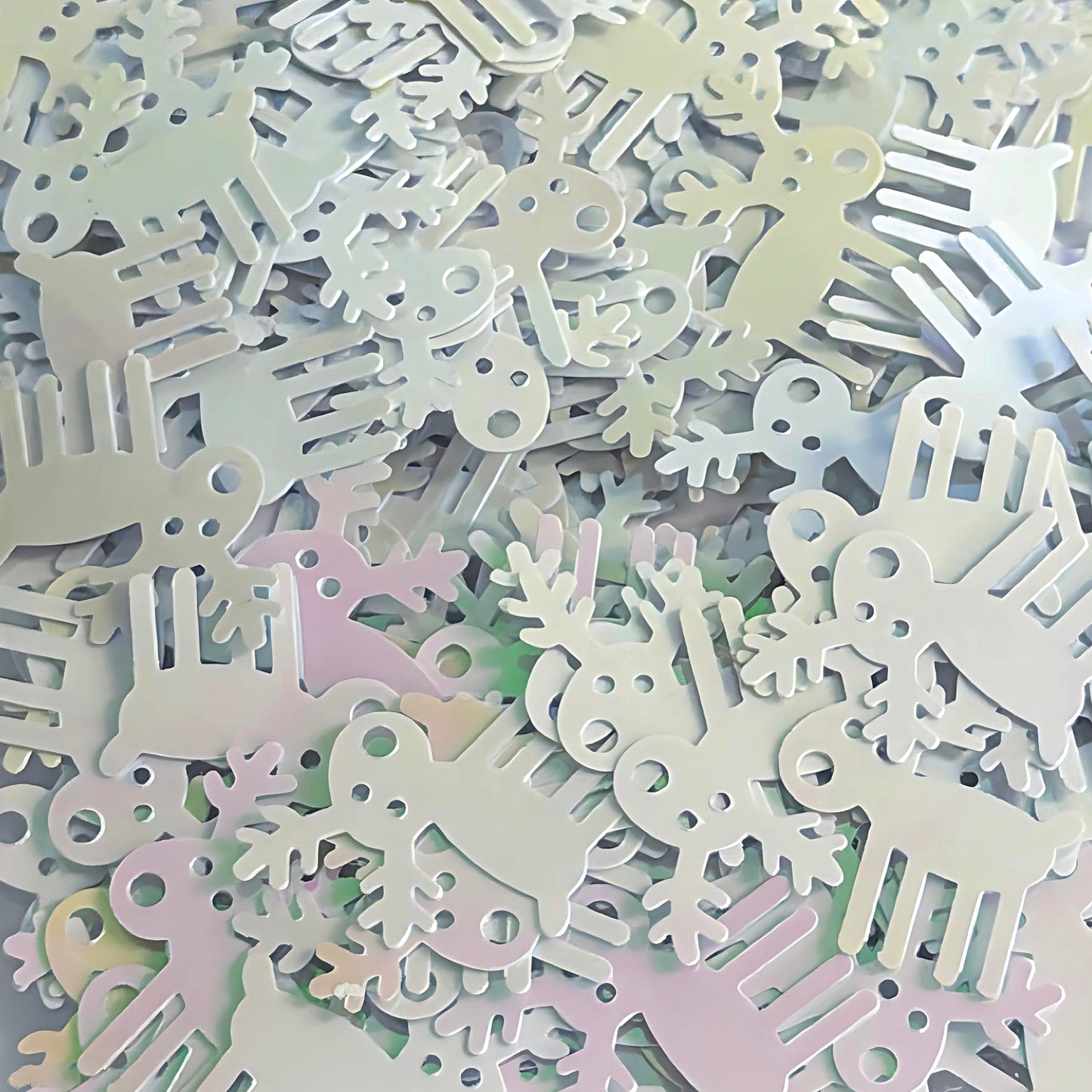 RUDOLPH GLITTER SPRINKLES - large 20mm x 25mm pieces Colour-shift & Holographic Glitter : choose your colour : Destash item