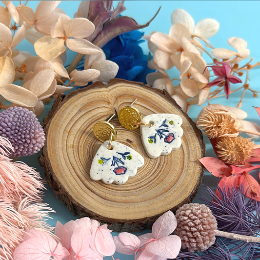 BOTANICA CERAMICA : PETITE : Ceramic Earrings by Jo Kealley