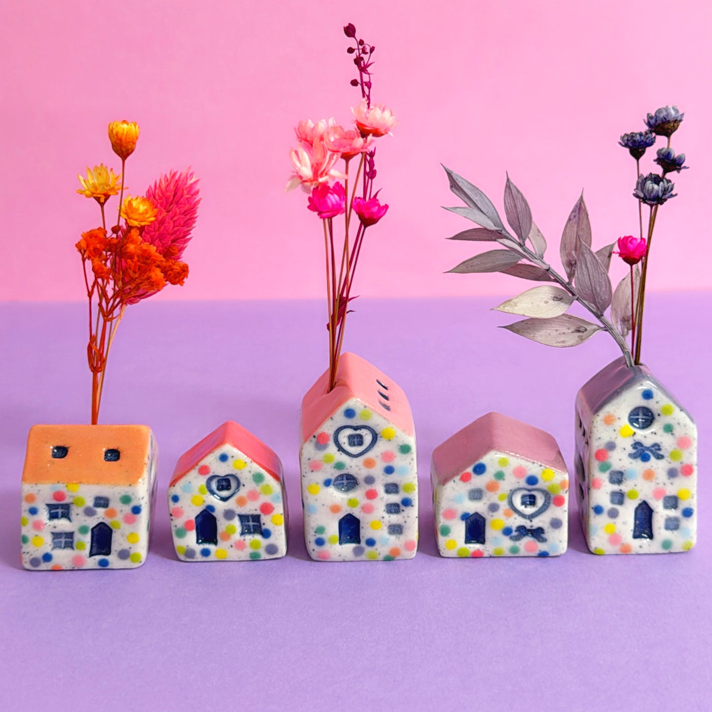 Hello Little HOMES : Small : Choose your design : Handmade Ceramic Vases & Sculptures by Jo Kealley
