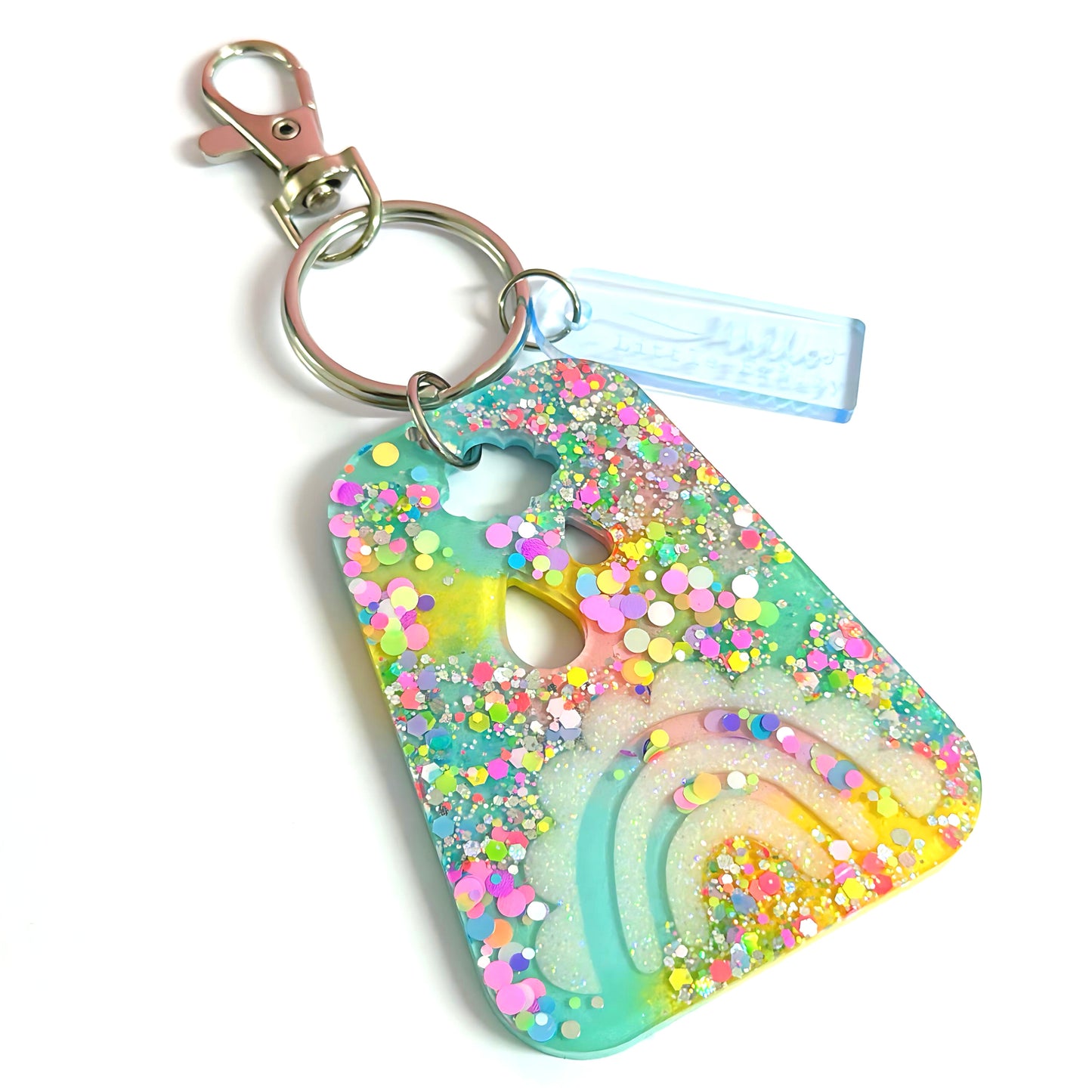 CELESTIAL GELATO CONFETTI : Choose your design : Handmade Resin KEY CHAIN or BAG CHARM