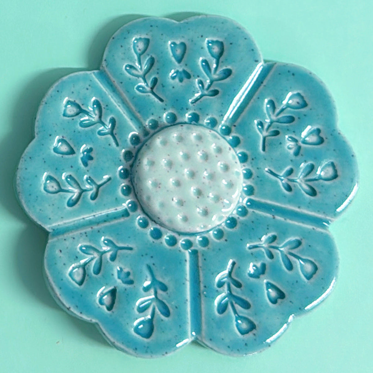 Pink 🩷 Mint & Teal WALLFLOWERS Wall Art : Choose your design : Handmade Ceramic Ornaments by Jo Kealley