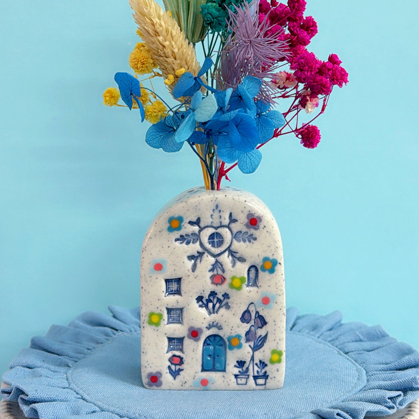 Hello Little FAERIE HOME Vase ~ Handmade Ceramic Home Vase by Jo Kealley