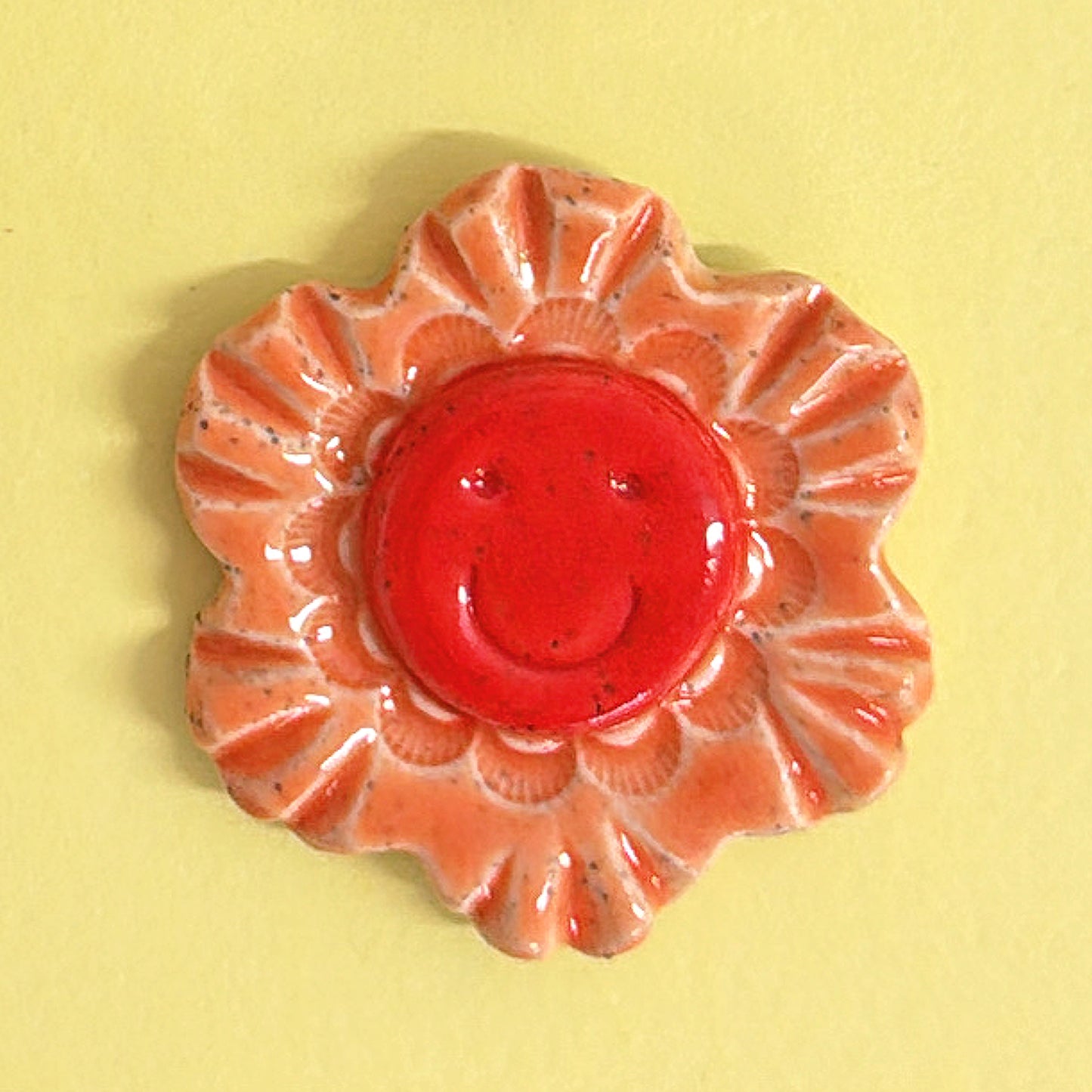 💛Yellow 🧡 Orange & Red ❤️ WALLFLOWERS Wall Art : Choose your design : Handmade Ceramic Ornaments by Jo Kealley