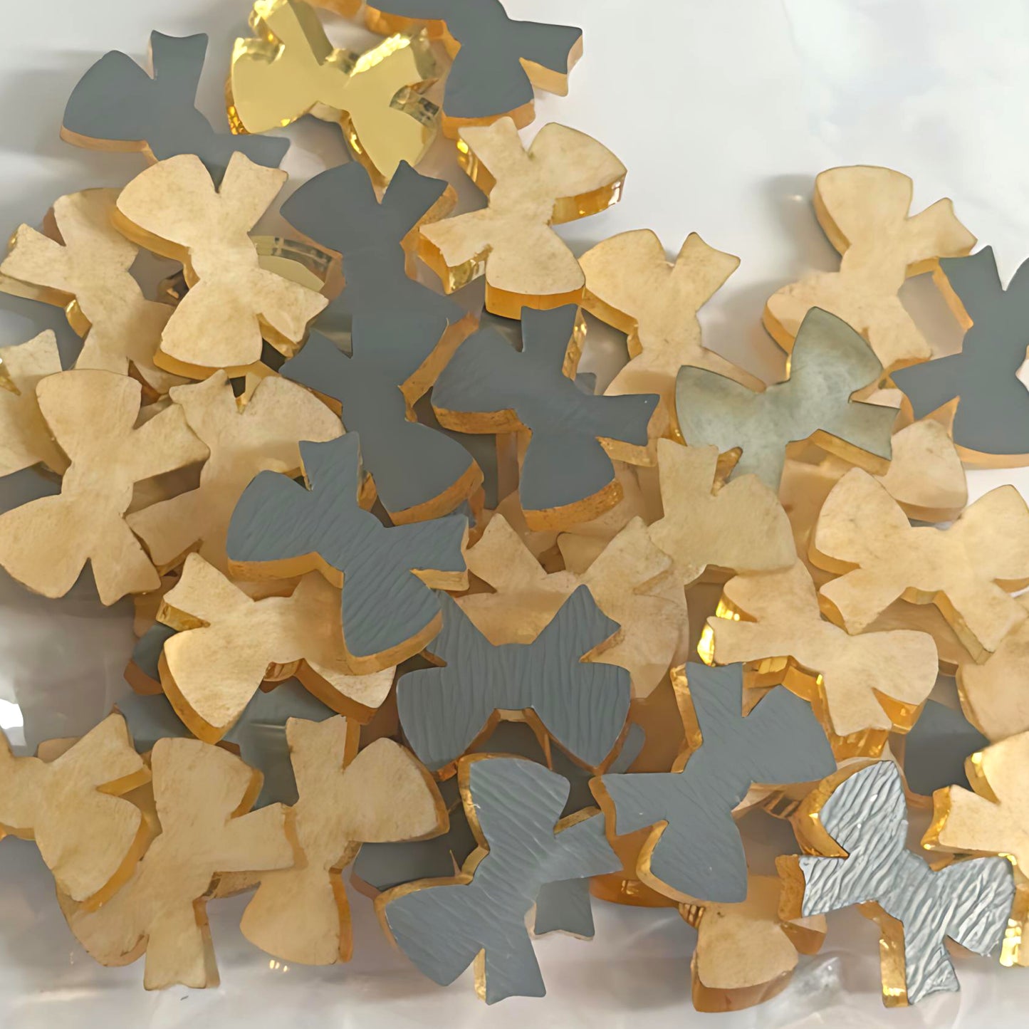 15mm BOW GOLD MIRROR : Stud components : Laser Cut Acrylic components : Destash item