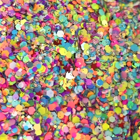 EASTER 3 : DELUXE CUSTOM HLF Mix : Holographic Glitter : large black jar : Destash item