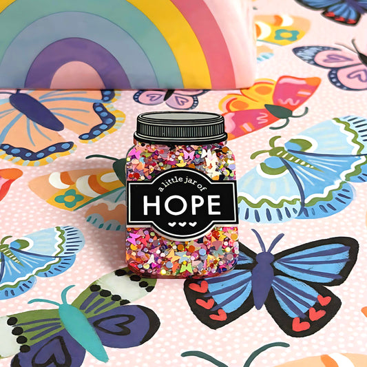 A LITTLE JAR OF : HOPE : Handmade Resin & Acrylic BROOCH
