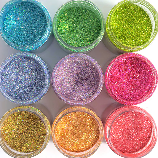 Ultra fine CANDY SHOP LUXE Iridescent & Holographic Glitter : choose your colour : large white jar : Destash item