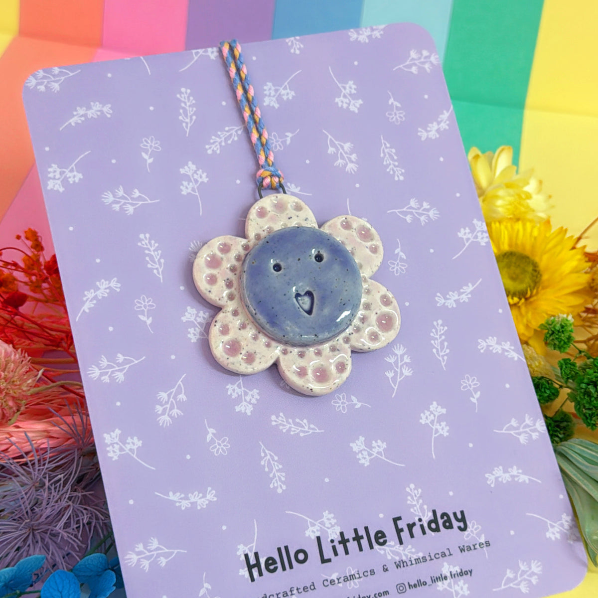 The Lilac WALLFLOWERS ~ choose your design : Handmade Ceramic Wall Art Ornament by Jo Kealley