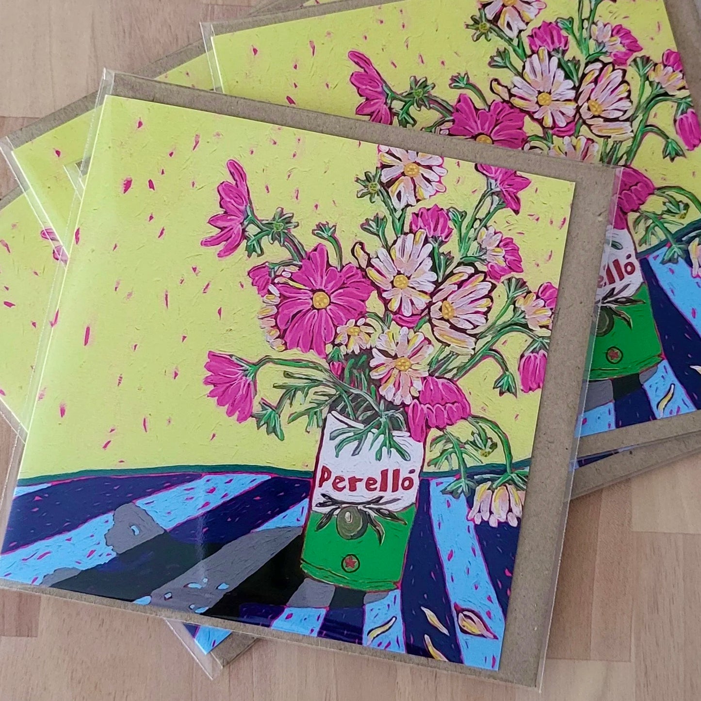 GREETING CARD - 'Perello Still Life in The Springtime' by Di Nowinski Art