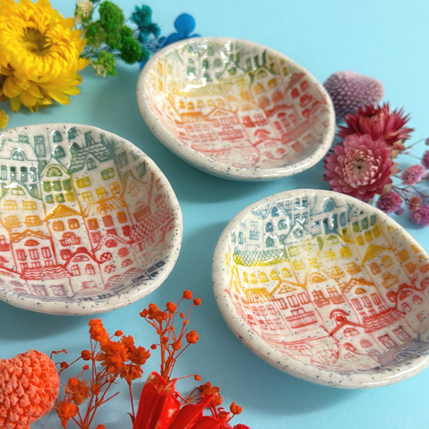 MY RAINBOW HOME ~ Small Bowl : Handmade Ceramic Treats & Tapas Dishes by Jo Kealley
