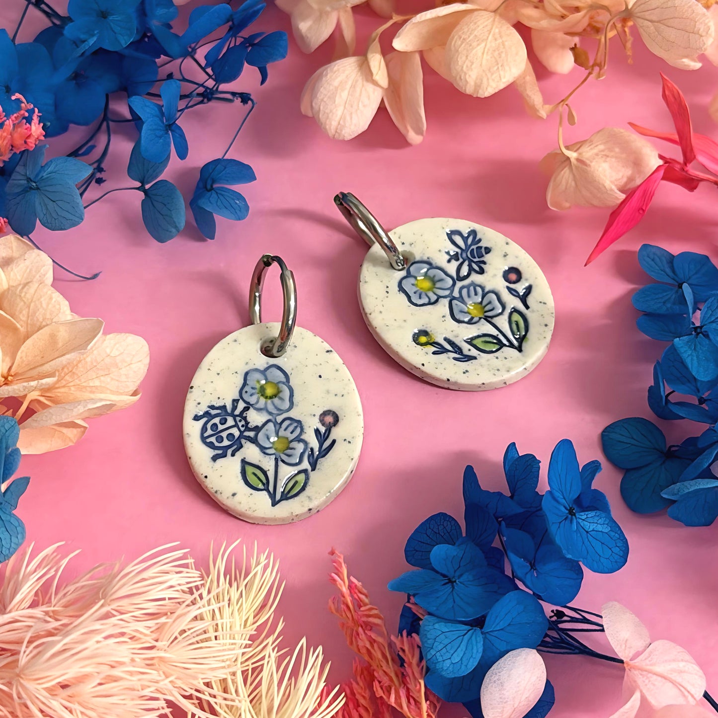 BOTANICA CERAMICA : Ceramic Earrings by Jo Kealley