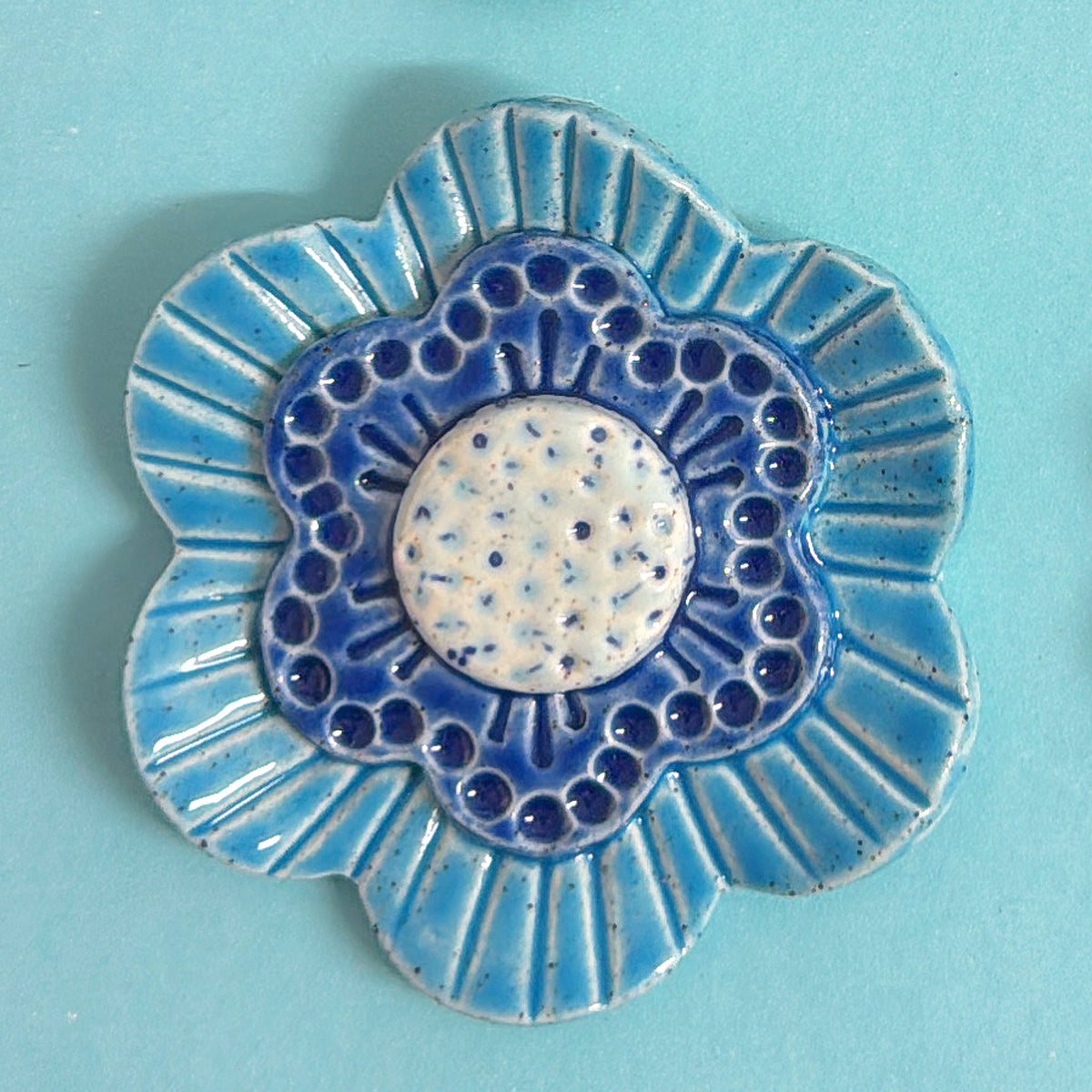🩵 The Blues 💙 WALLFLOWERS Wall Art : Choose your design : Handmade Ceramic Ornaments by Jo Kealley
