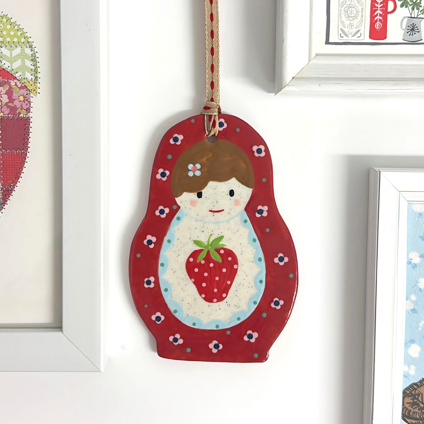 Hello Little BABUSHKAS : Choose your design : Handpainted Ceramic Wall Plaque Artwork by Jo Kealley