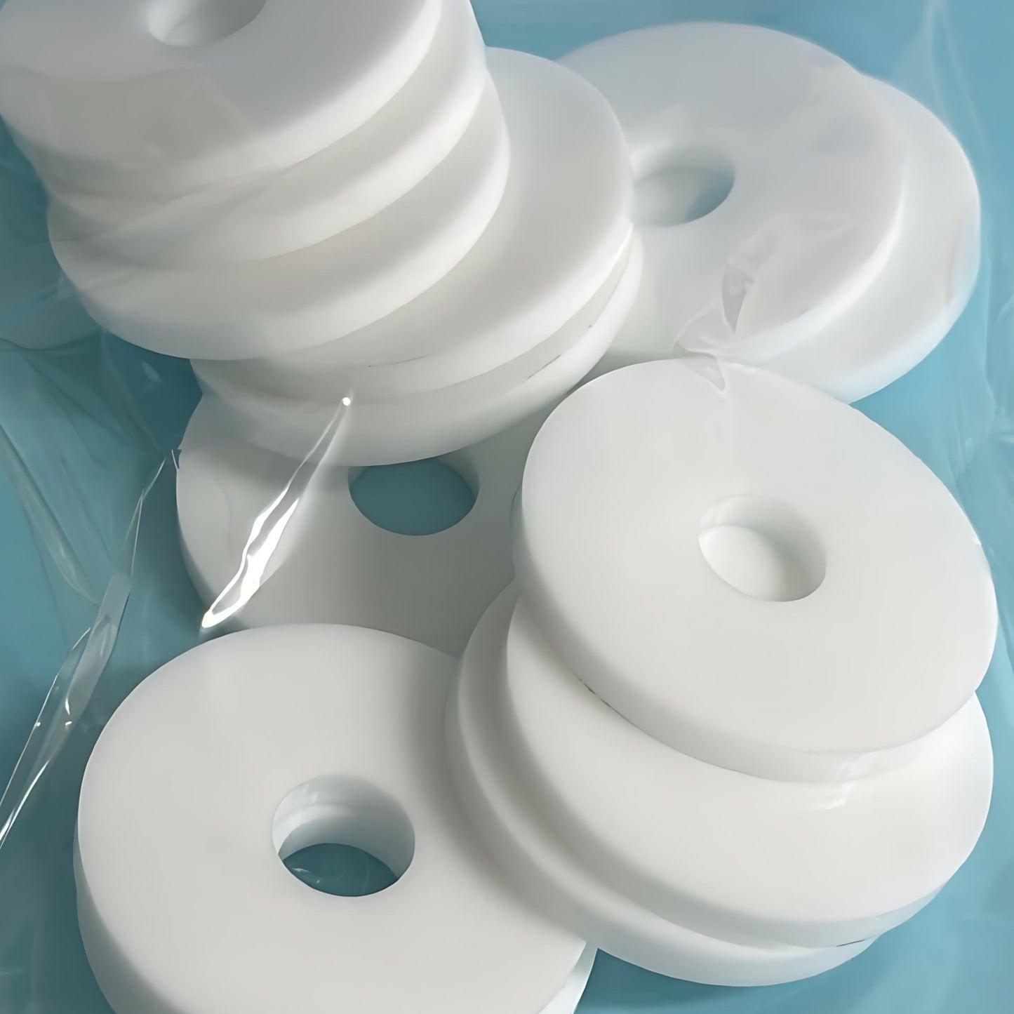 45mm DONUTS for drop size earrings or brooches : 3mm white gloss Acrylic components : Destash item