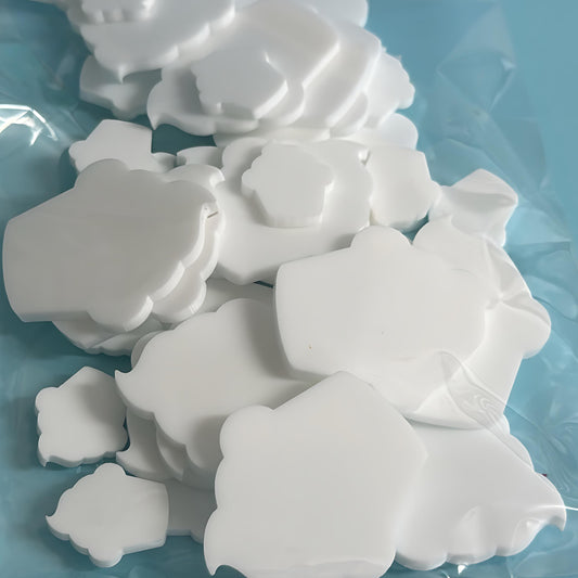 Large bag 20mm & 40mm CUPCAKES for stud & drop earring size: 3mm white gloss Acrylic components : Destash item