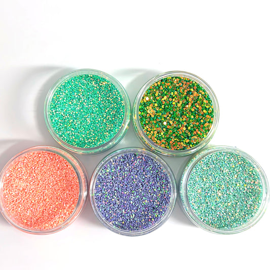 1mm & 2mm IRIDESCENT DISCO DOTS : choose you colour : large black jar : Destash item