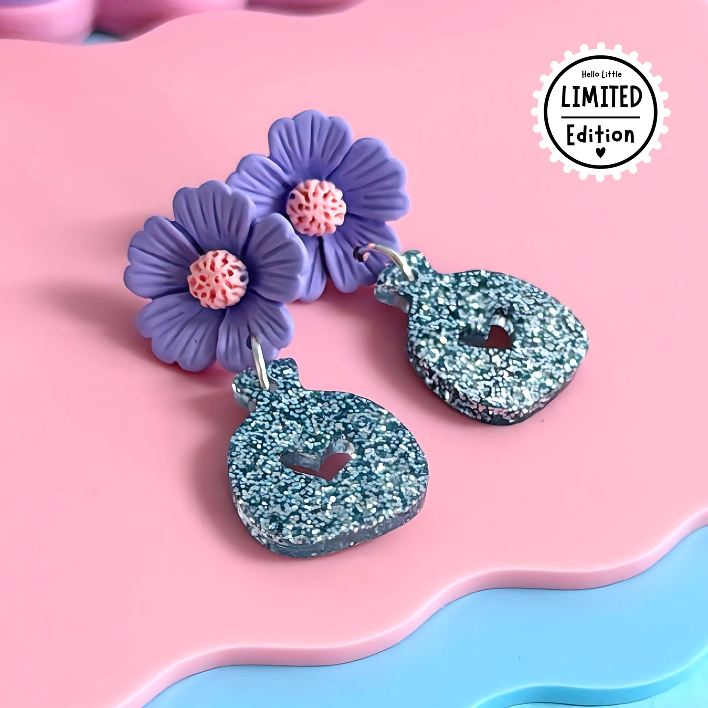 Limited Edition : BEAUTIFUL BOUQUET MINI : Handmade Resin DROP Earrings