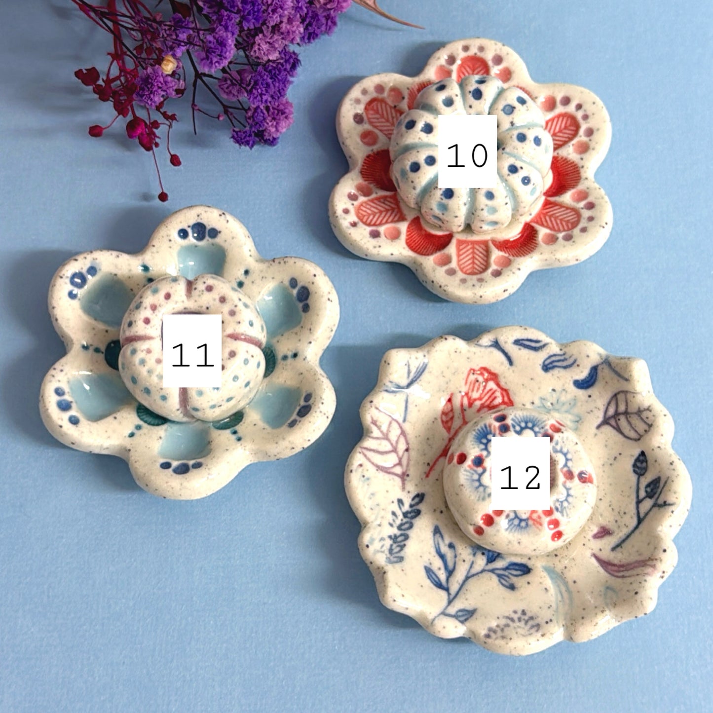 RAINBOW DAYDREAMS : Choose your design : Handmade Ceramic Incense Holder by Jo Kealley
