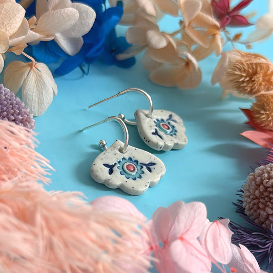One of a kind : BOTANICA CERAMICA : PETITE : Ceramic Earrings by Jo Kealley