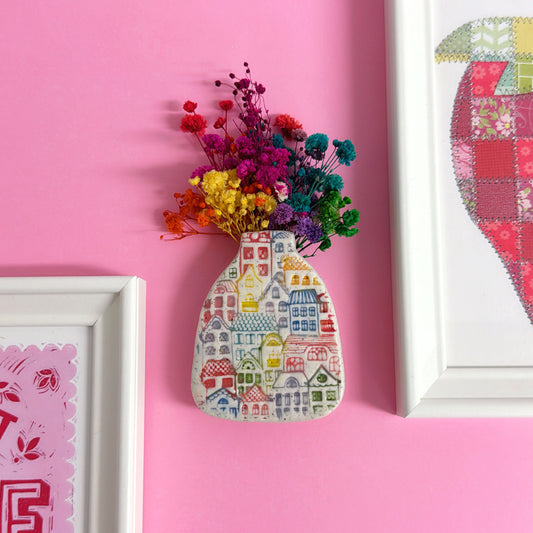 MY RAINBOW HOME ~ Handmade Ceramic Wall Vase by Jo Kealley