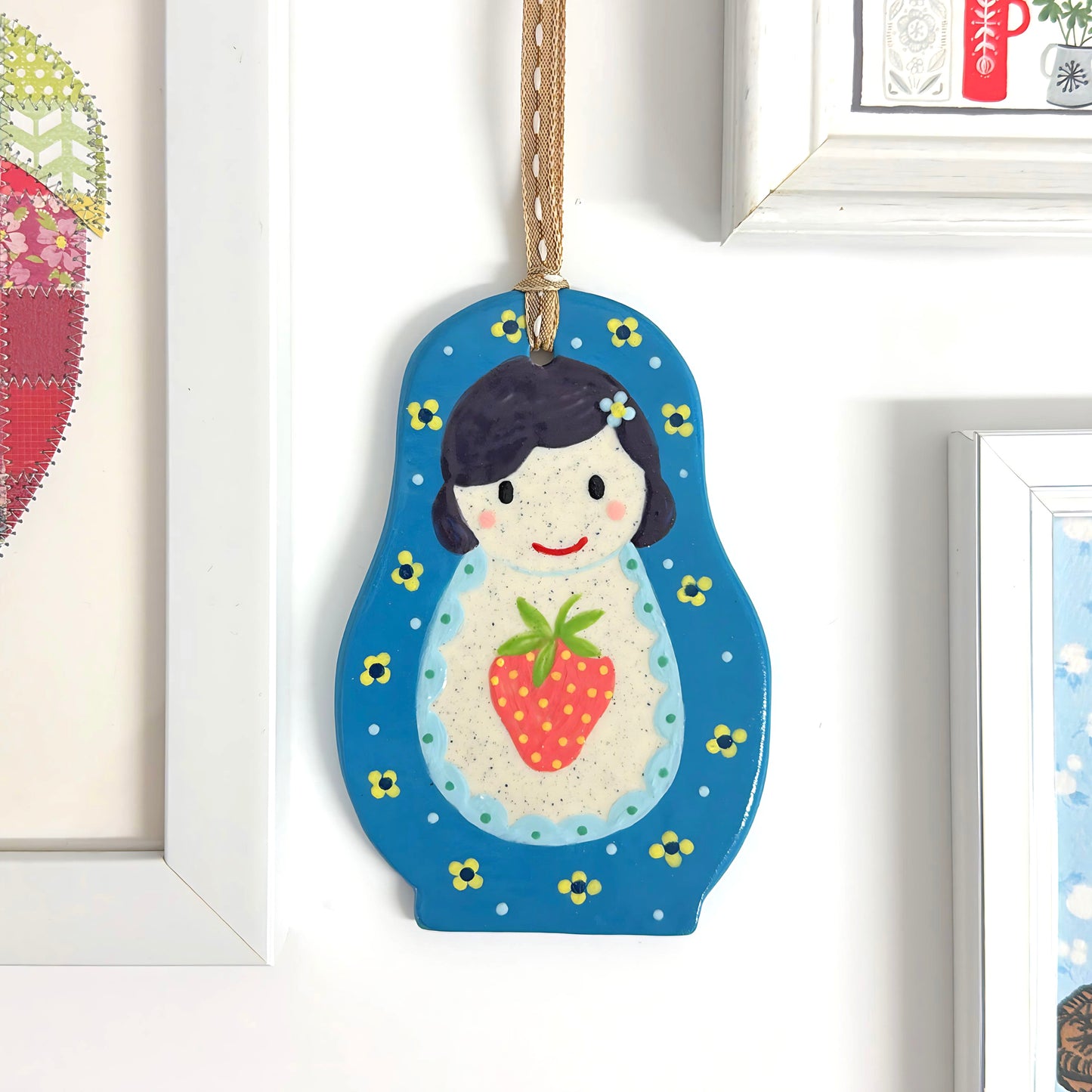 Hello Little BABUSHKAS : Choose your design : Handpainted Ceramic Wall Plaque Artwork by Jo Kealley